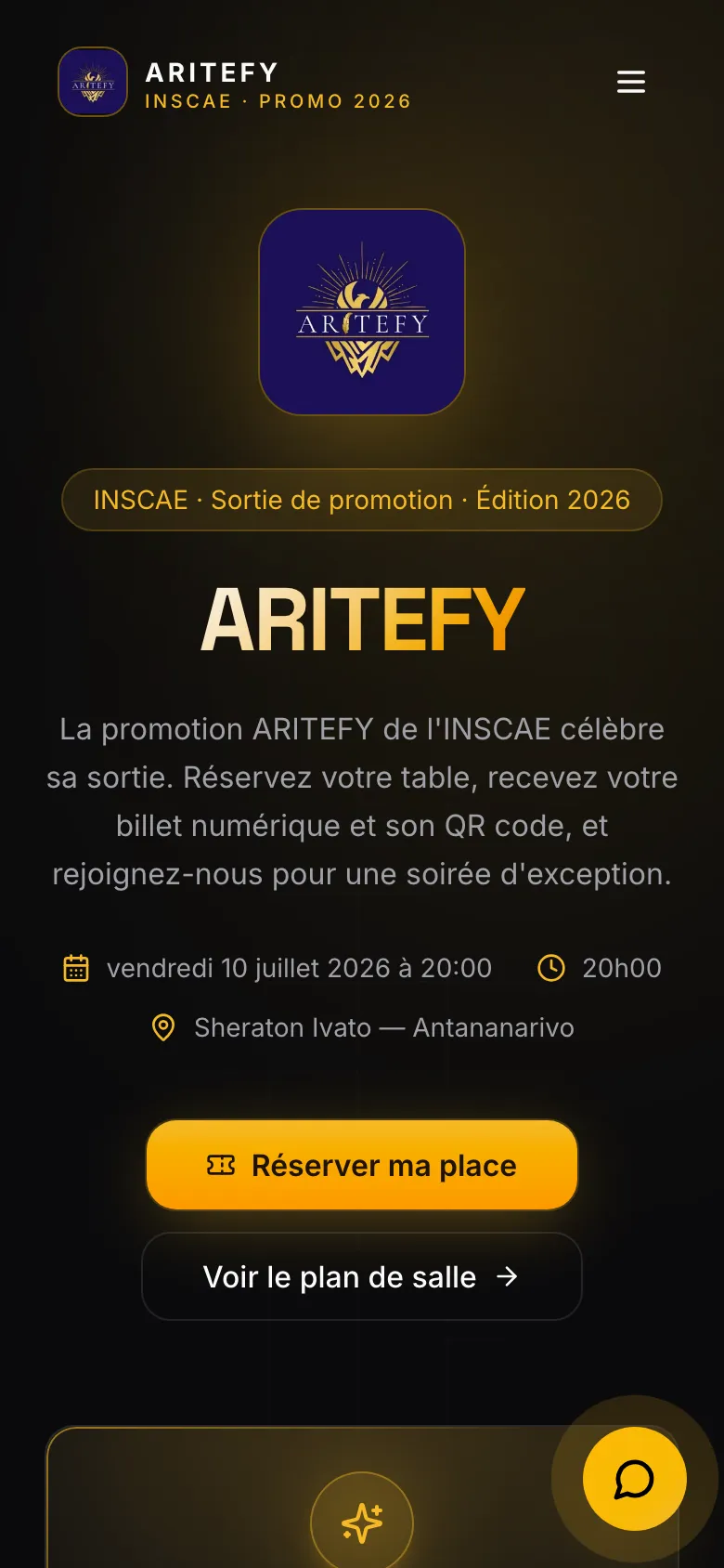ARITEFY · INSCAE 2026, mobile